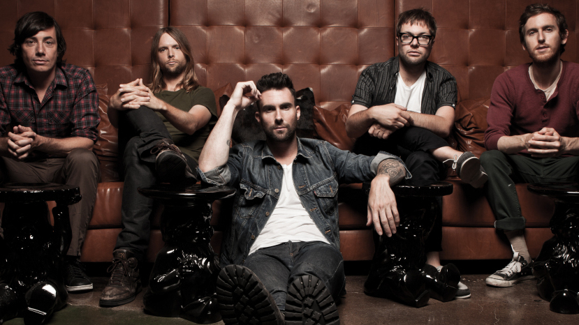 Adam Levine (center) and the rest of Maroon 5.